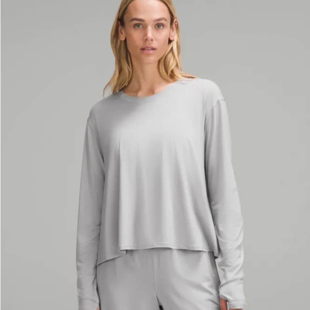 Lululemon Light Gray Modal Long Sleeve